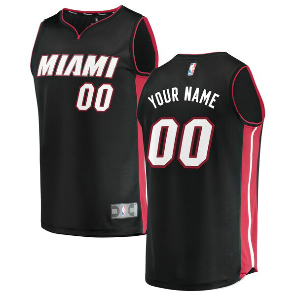 Camiseta Custom 0 Miami Heat Icon Edition Negro Hombre